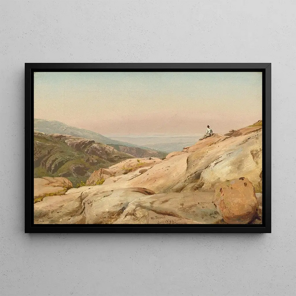 Île de Mount Desert, Maine - Jervis McEntee — framed artwork on a wall