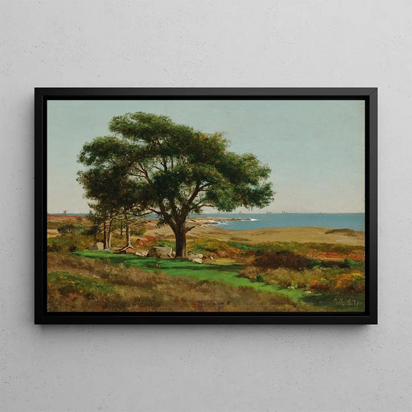 near Kennebunkport, Maine - Jervis McEntee — framed artwork on a wall