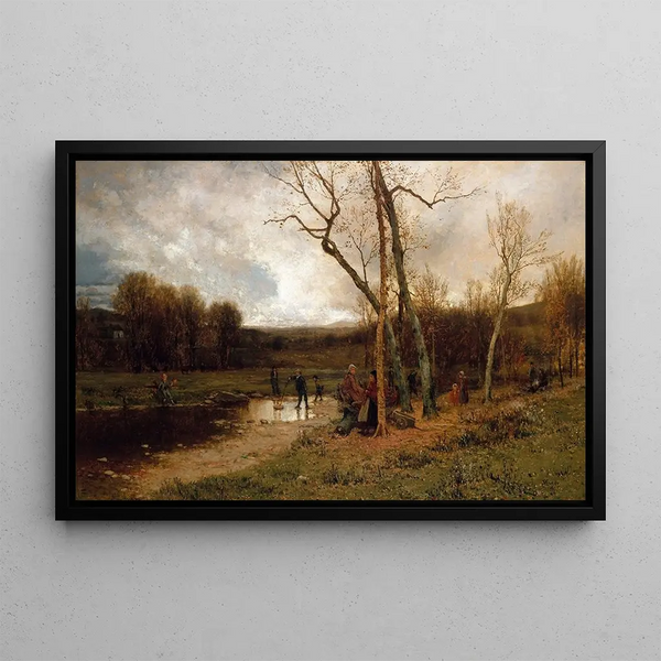 Saturday Afternoon - Jervis McEntee — framed artwork on a wall