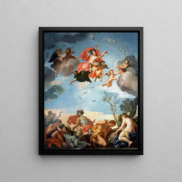 Allegory of Spring - Jerzy Eleuter Szymonowicz Siemiginowski — framed artwork on a wall