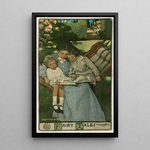 Fairy Tales Painting - Jessie Willcox Smith — framed artwork on a wall