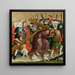 Jesus Christ carrying the cross, the altar wings of Wurzach at the bottom left - Hans Multscher — framed artwork on a wall