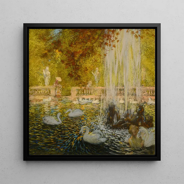 Water jet painting in the shadow - Gaston La Touche — framed artwork on a wall