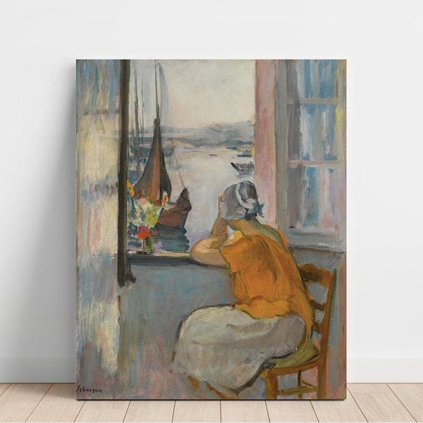Reproduction of the painting Young Woman in Front of the Open Window at Île d'Yeu - Henri Lebasque