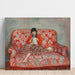Reproduction of the painting Young Girl Sewing on a Sofa - Henri Lebasque