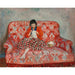 Reproduction of the painting Young Girl Sewing on a Sofa - Henri Lebasque