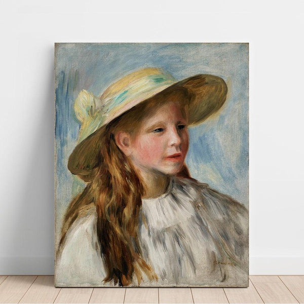 Reproduction of the painting Young Girl with a Hat - Pierre-Auguste Renoir