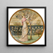 Young woman picking flowers - Minton and Co — framed artwork on a wall