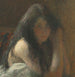 Young woman combing her hair, oil on canvas - Henri Martin — artwork view