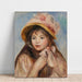 Reproduction of the painting Young girl with pink hat - Pierre-Auguste Renoir