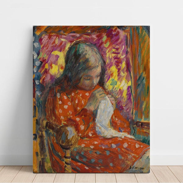 Reproduction of the painting Young girl sewing - Henri Lebasque