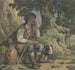 Young man under a tree with a dog and a jug - Anthony Andriessen — artwork view
