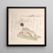 Young noble playing the koto - Kubo Shunman — framed artwork on a wall