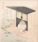 Young noble looking inside a house - Kubo Shunman — artwork view
