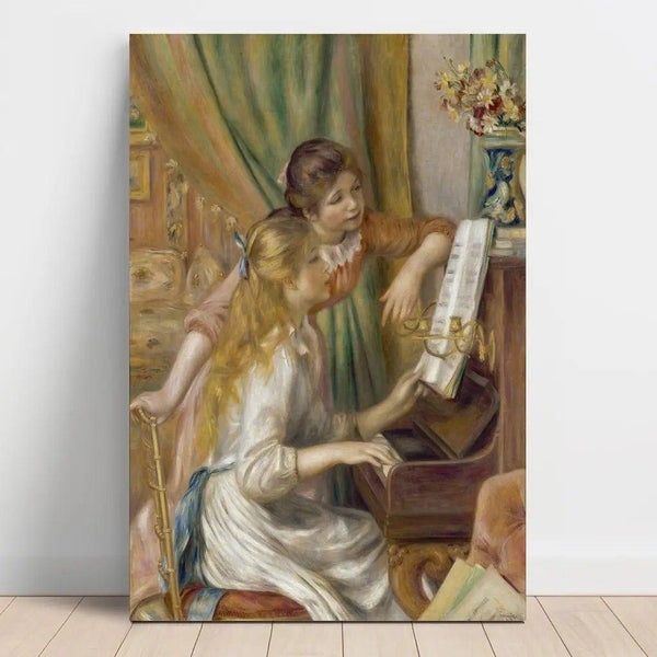 Reproduction of the painting Young Girls at the Piano - Pierre-Auguste Renoir