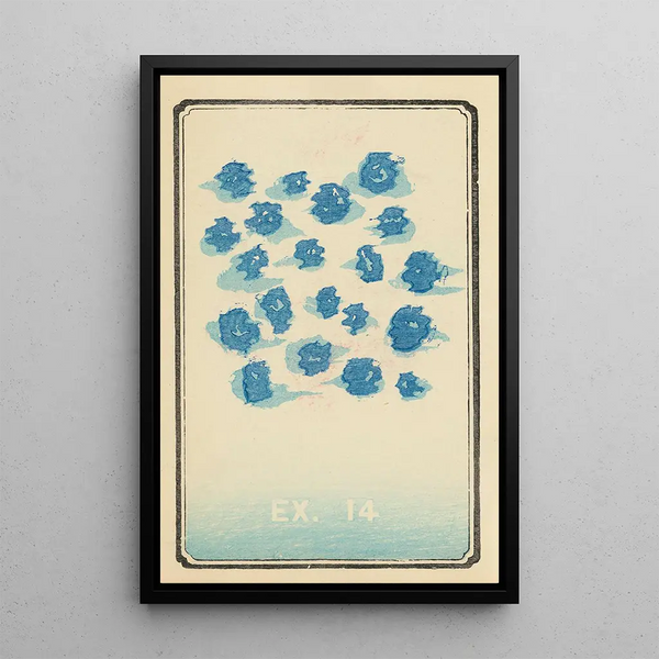 Catalogue illustré des obus de jour Ex 14 - Jinta Hirayama — framed artwork on a wall