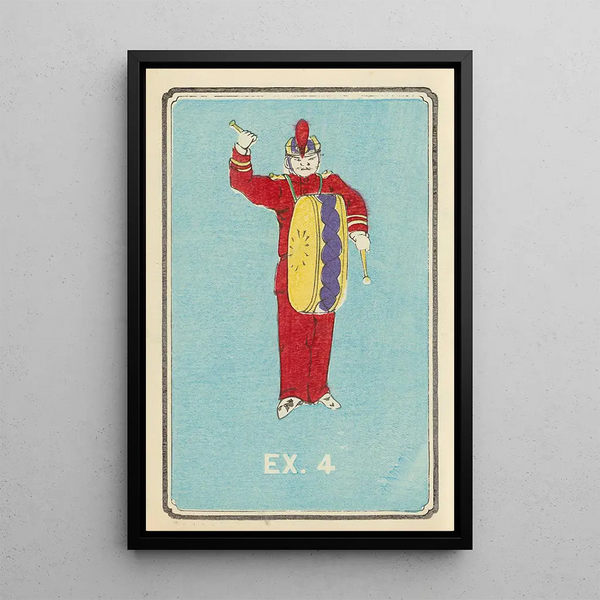 Illustrated Catalog Painting of Daytime Shells Ex 4 - Jinta Hirayama — framed artwork on a wall