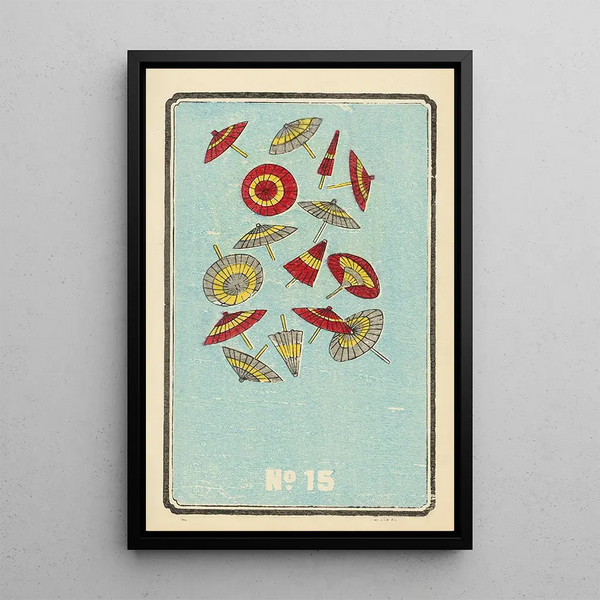 Illustrated Catalog Painting of Day Shells No 15 - Jinta Hirayama — framed artwork on a wall