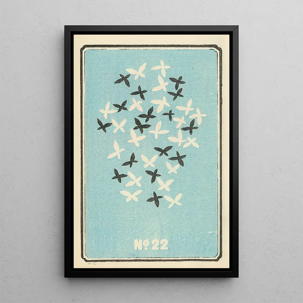 Illustrated Catalog Painting of Day Shells No 22 - Jinta Hirayama — framed artwork on a wall