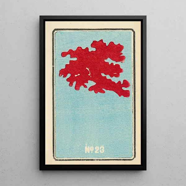 Illustrated Catalog Painting of Day Shells No 23 - Jinta Hirayama — framed artwork on a wall