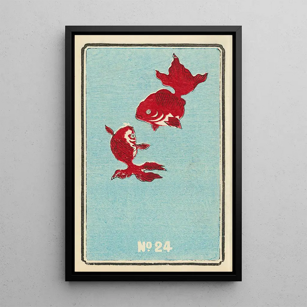 Illustrated catalog painting of day shells No 24 - Jinta Hirayama — framed artwork on a wall