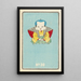 Illustrated Catalog of Daytime Shells No 30 - Jinta Hirayama — framed artwork on a wall