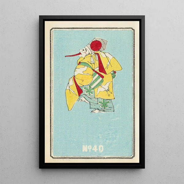 Illustrated Catalog Painting of Day Shells No 40 - Jinta Hirayama — framed artwork on a wall