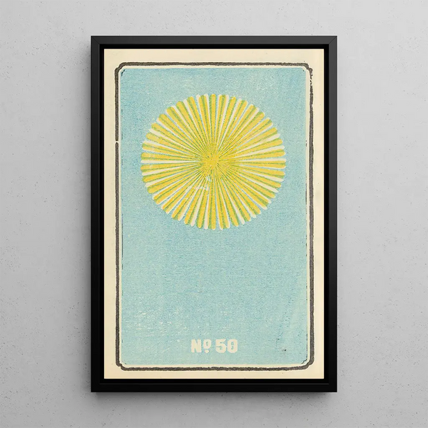 Catalogue illustré des bombes de jour n° 50 - Jinta Hirayama — framed artwork on a wall