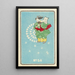 Illustrated Catalogue of Day Bombs No. 54 - Jinta Hirayama — framed artwork on a wall