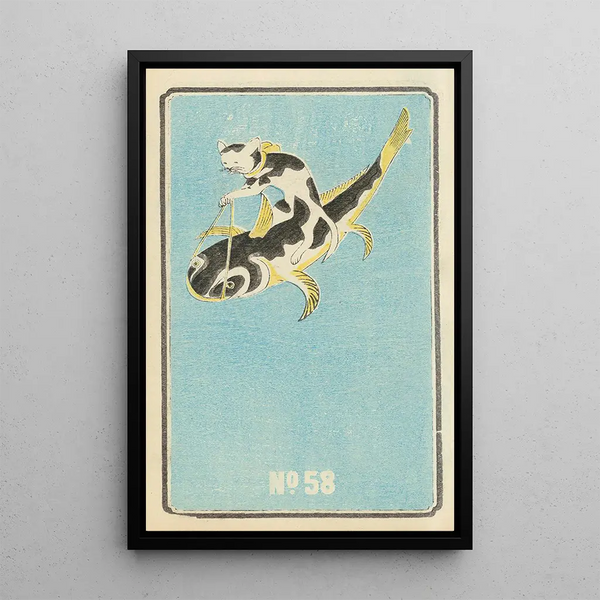 Illustrated Catalogue of Day Bombs No. 58 - Jinta Hirayama — framed artwork on a wall