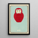 Illustrated Catalogue of Day Bombs No. 6 - Jinta Hirayama — framed artwork on a wall