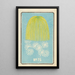 Illustrated Catalogue of Day Bombs No. 75 - Jinta Hirayama — framed artwork on a wall