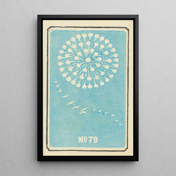Illustrated Catalogue of Day Bombs No. 79 - Jinta Hirayama — framed artwork on a wall