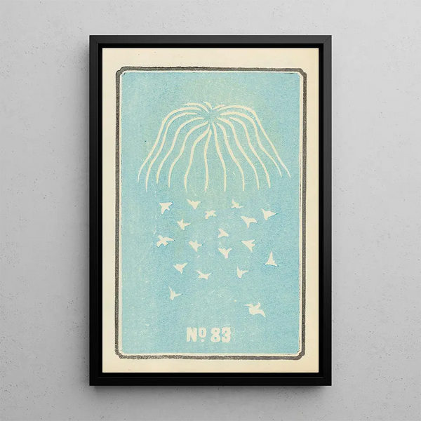 Catalogue illustré des bombes de jour n° 83 - Jinta Hirayama — framed artwork on a wall