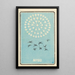 Illustrated Catalogue of Day Bombs No. 92 - Jinta Hirayama — framed artwork on a wall