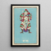 Illustrated Catalogue of Day Bombs No. 96 - Jinta Hirayama — framed artwork on a wall