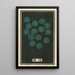 Fireworks at Night No. 13 - Jinta Hirayama — framed artwork on a wall