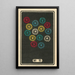 Fireworks at Night No. 15 - Jinta Hirayama — framed artwork on a wall