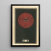 Fireworks at Night No. 19 - Jinta Hirayama — framed artwork on a wall
