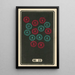 Fireworks at Night No. 23 - Jinta Hirayama — framed artwork on a wall
