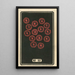 Fireworks at Night No. 32 - Jinta Hirayama — framed artwork on a wall