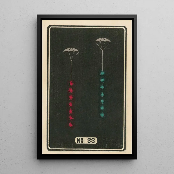 Fireworks Night No. 33 - Jinta Hirayama — framed artwork on a wall