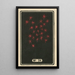 Fireworks at Night No. 34 - Jinta Hirayama — framed artwork on a wall