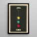Fireworks at Night No. 37 - Jinta Hirayama — framed artwork on a wall