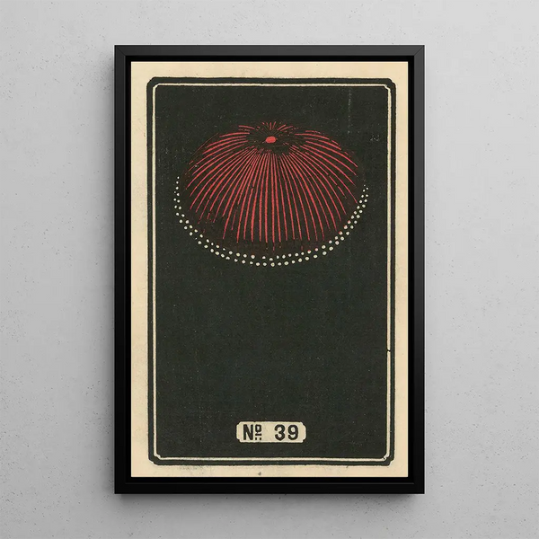 Fireworks Nocturnes No. 39 - Jinta Hirayama — framed artwork on a wall