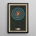 Fireworks at Night No. 3 - Jinta Hirayama — framed artwork on a wall