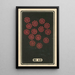 Fireworks at Night No. 49 - Jinta Hirayama — framed artwork on a wall