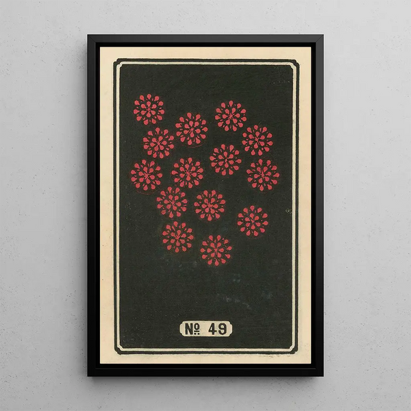 Fireworks at Night No. 49 - Jinta Hirayama — framed artwork on a wall