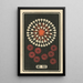 Fireworks at Night No. 52 - Jinta Hirayama — framed artwork on a wall