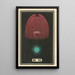 Fireworks at Night No. 56 - Jinta Hirayama — framed artwork on a wall